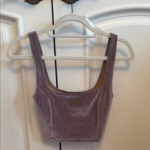 Velvet Lavender Crop Top